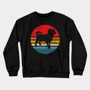 Maltese Retro Sunset Distressed Crewneck Sweatshirt